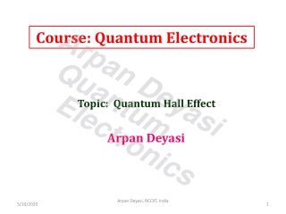 Quantum Hall Effect