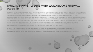 Easy techniques to resolve QuickBooks Firewall Problem