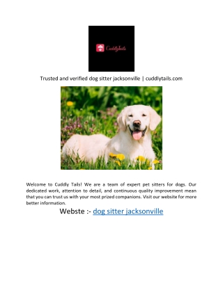 dog sitter jacksonville