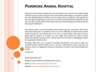 Pembroke Animal Hospital