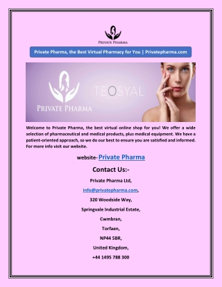 Private Pharma, the Best Virtual Pharmacy for You | Privatepharma.com