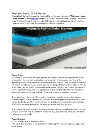 Polymeric Foams: Global Markets