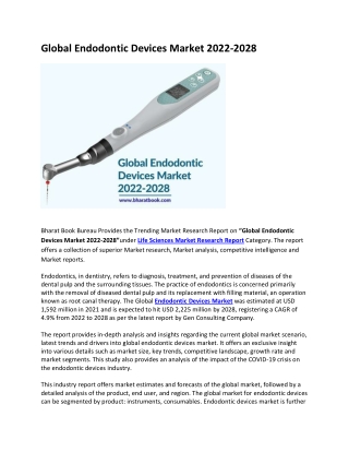 Global Endodontic Devices Market 2022-2028