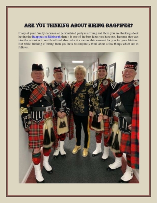 Are you thinking about hiring bagpiper