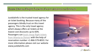 Book Cheap Flight Tickets from Atlanta to Denver