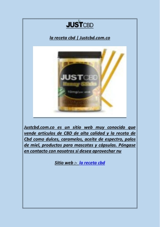 la receta cbd Justcbd.com.co