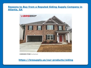 Reasons to Buy from a Reputed Siding Supply Company in Atlanta GA