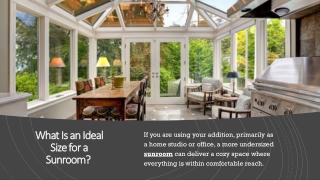 What Is an Ideal Size for a Sunroom