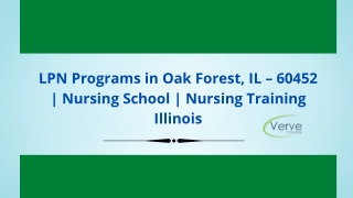 LPN Programs in Oak Forest, IL – 60452  Nursing School  Nursing Training Illinois