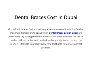 Dental Braces Cost in Dubai