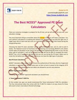 The Best NCEES® Approved PE Exam Calculators
