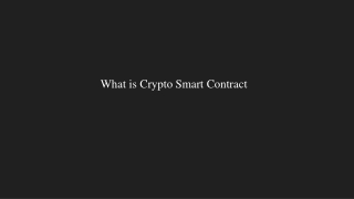 Crypto Smart Contract