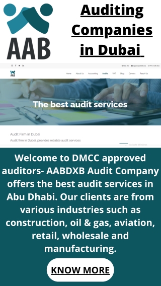 Auditing Companies in Dubai