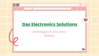 Advantages of lithium-ion battery
