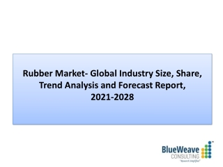 Rubber Market Insight, Outlook, 2022-2028