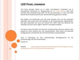 LED Panel dimmbar