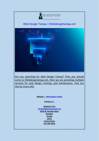 Web Design Tampa | Webdesigntampa.net
