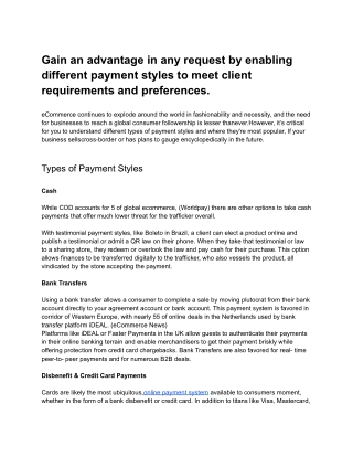 Gain an advantage in any request by enabling different payment styles to meet client requirements and preferences