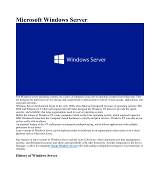 Microsoft Windows Server