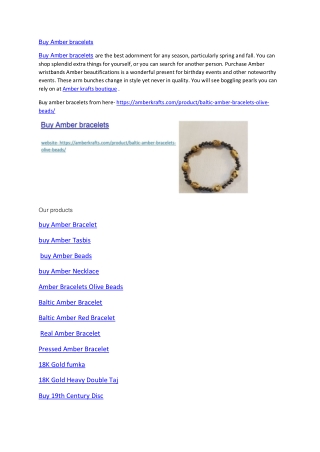 Buy Amber bracelets