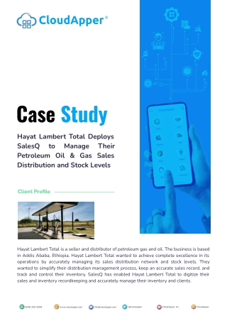 SalesQ to Manage Petroleum Oil & Gas Sales Distribution and Stock Levels