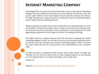 Internet Marketing Company