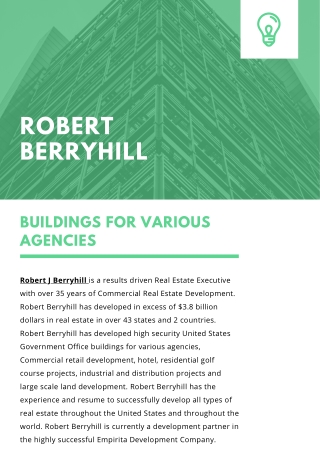 Bob Berryhill | 35 years of Commercial Real Estate Development