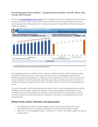 Chromatography Resins Market