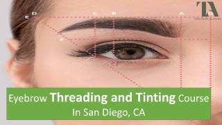 Eyebrow Threading and Tinting Course In San Diego