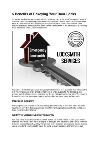 5 Benefits of Rekeying Your Door Locks-converted