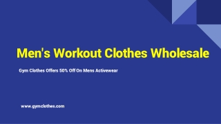 Men's Workout Clothes Wholesale