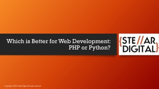 Which is Better for Web Development PHP or Python?