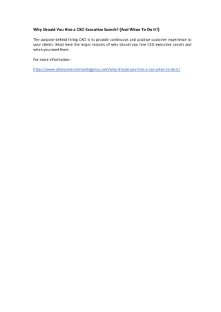 3 cxo executive search