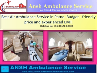 Road Ambulance Price from Patna & Patna to Delhi cost |Ansh