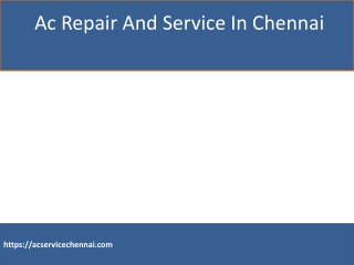 Ac Repair And Service In Chennai