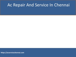 Best Ac Service In Chennai