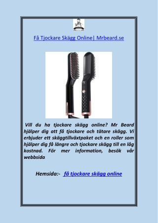 Få Tjockare Skägg Online Mrbeard.se