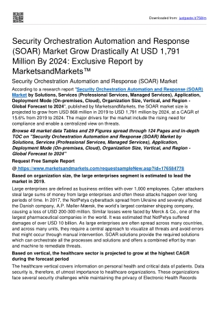 Security Orchestration Automation and Response Market Size, Share 2024