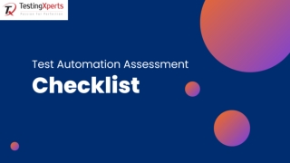 Test Automation Assessment Checklist