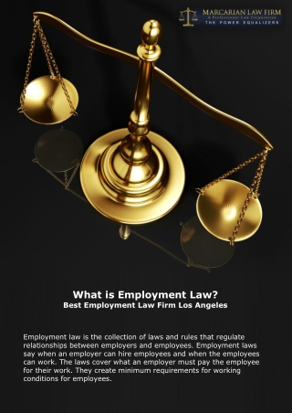 What is Employment Law, Best Employment Law Firm Los Angeles