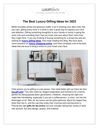 The Best Luxury Gifting Ideas for 2022