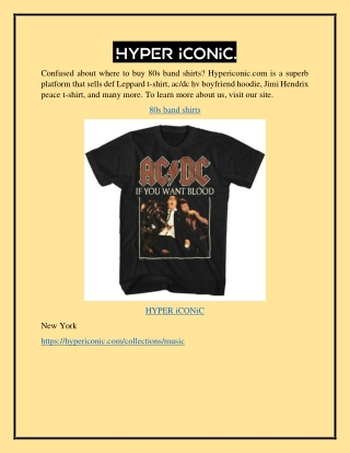 80s Band Shirts Hypericonic.com