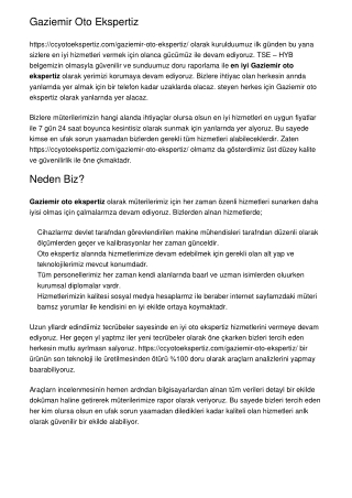 Gaziemir Oto Ekspertiz