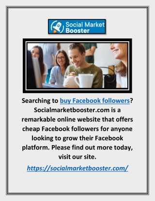 Buy Facebook Followers | Socialmarketbooster.com