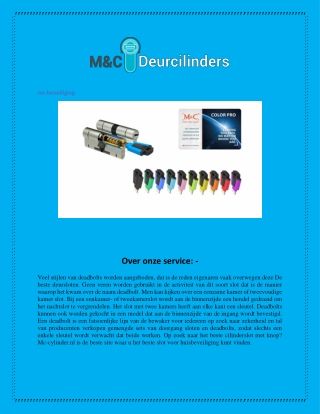 Kerntrekbescherming Mc-cilinder.nl