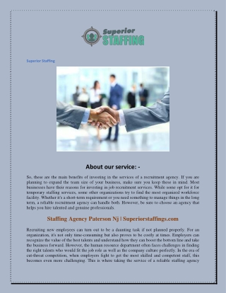 Staffing Agency Paterson Nj  Superiorstaffings