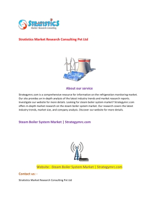 Steam Boiler System Market  Strategymrc