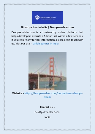 Gitlab partner in India | Devopsenabler.com