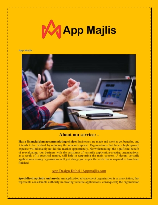 App Design Dubai  Appmajlis