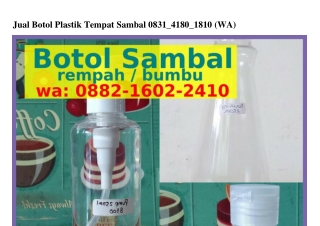 Jual Botol Plastik Tempat Sambal O8З1–Կ18O–181O(WA)
